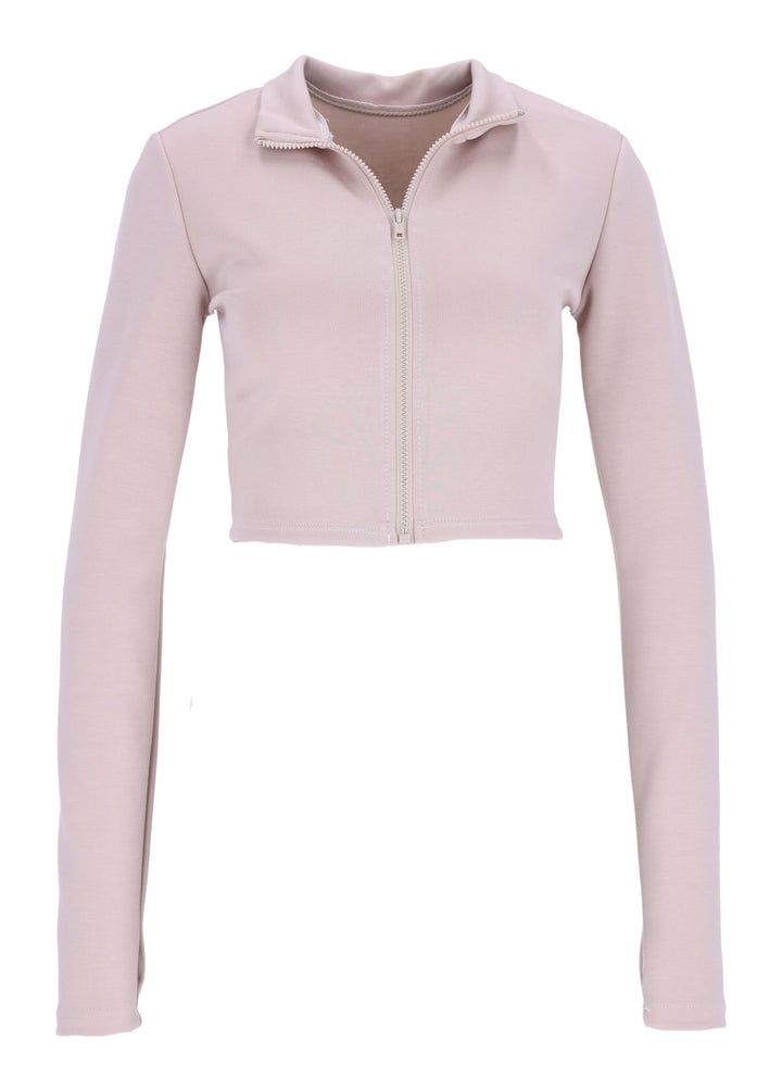 Damen Sweatjacke Stehkragen