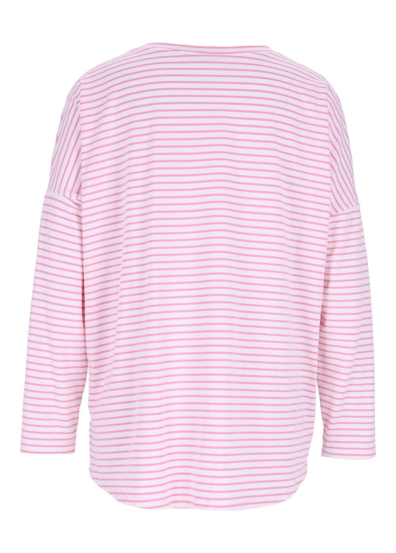 Damen Shirt Ringel Stickerei