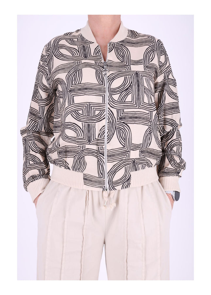 Damen Blouson Jacke Gemustert