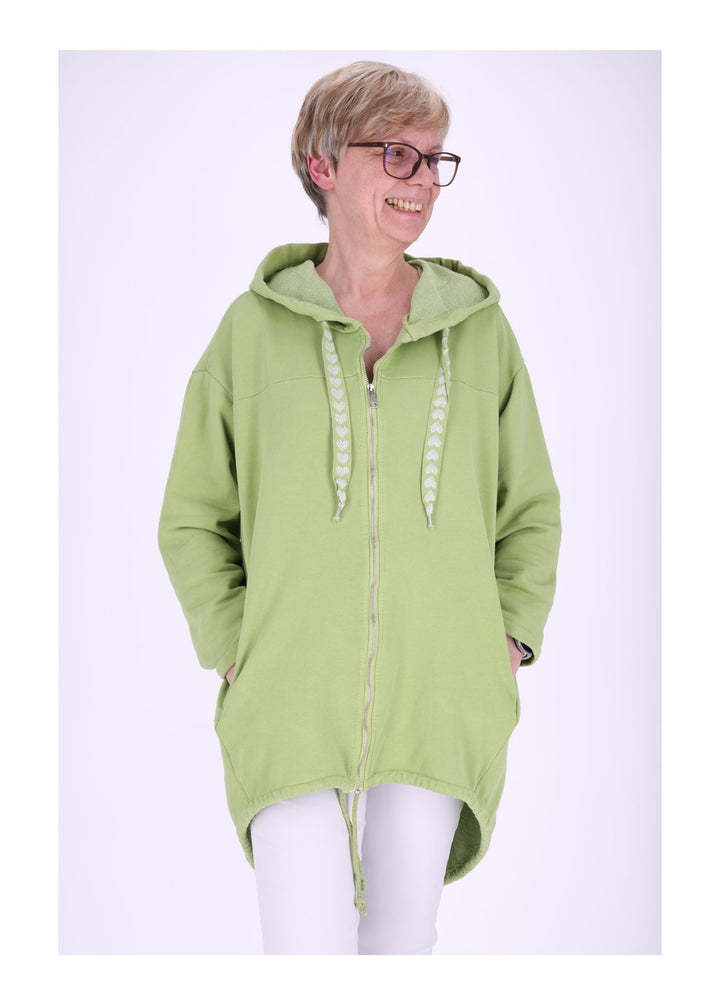 Damen Sweatjacke Lang