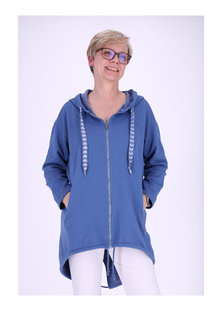Damen Sweatjacke Lang