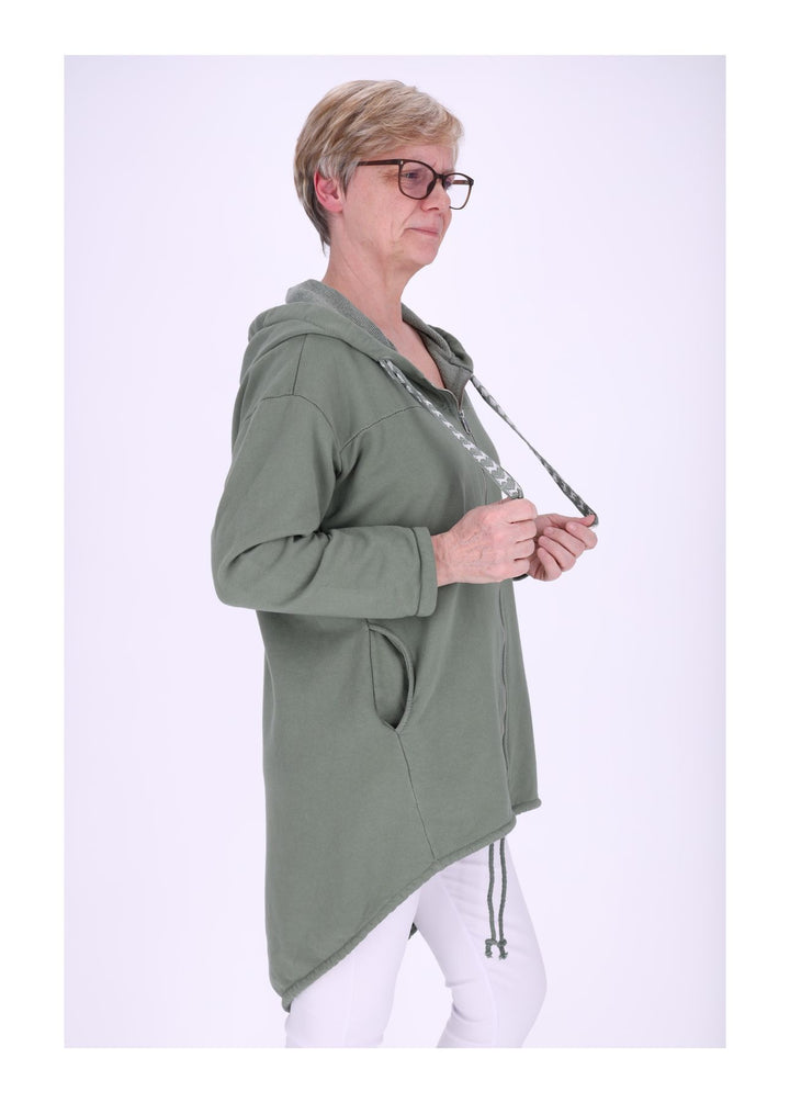 Damen Sweatjacke Lang