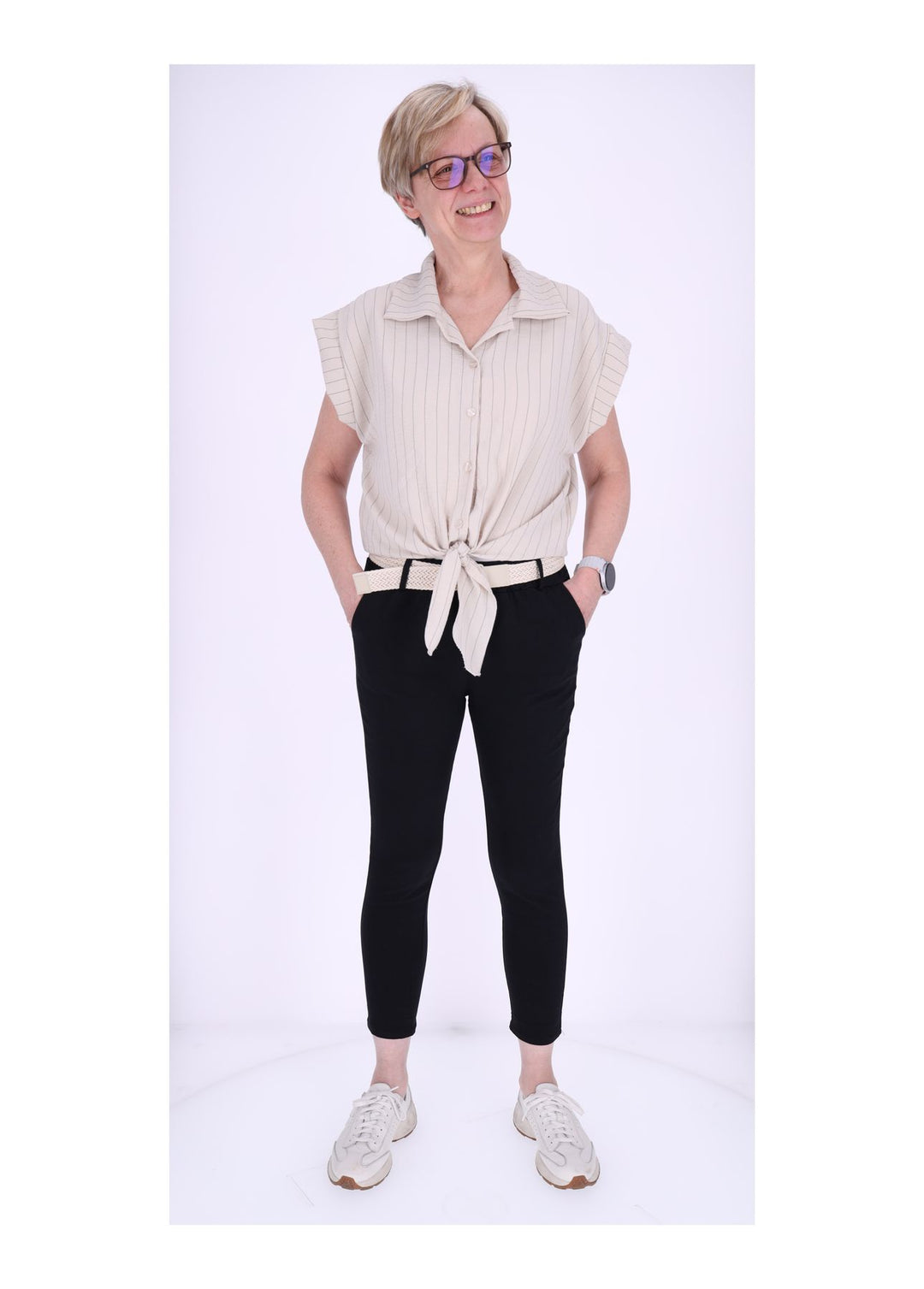 Splash of Color Damen Hose mit Gürtel