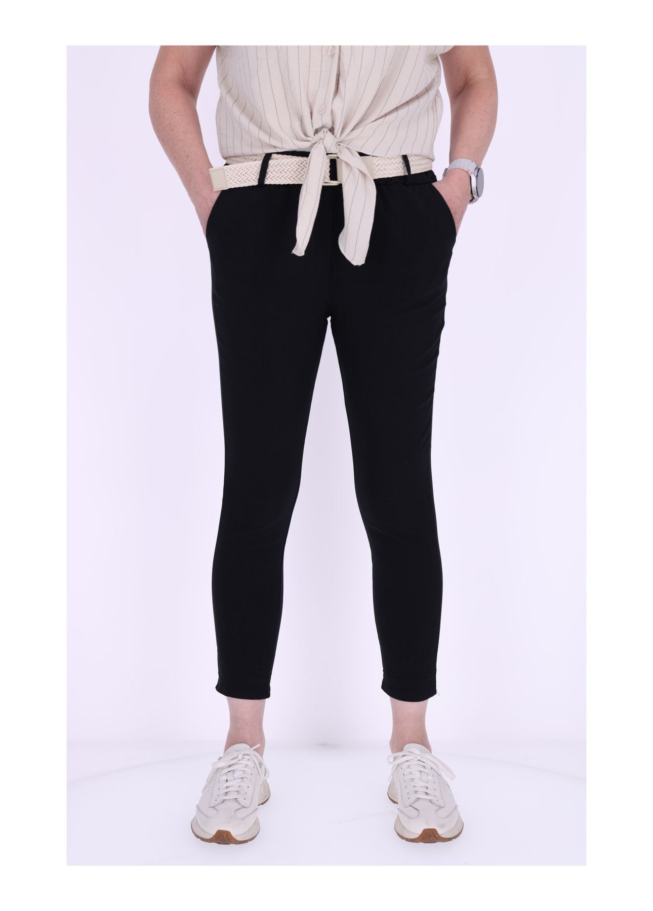 Damen Hose mit Gürtel
