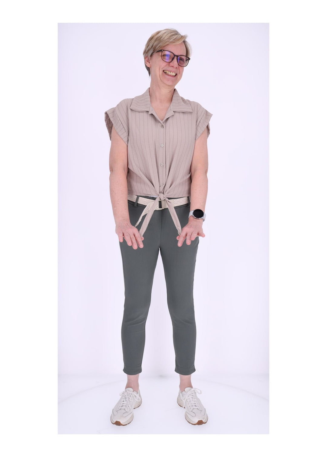 Splash of Color Damen Hose mit Gürtel