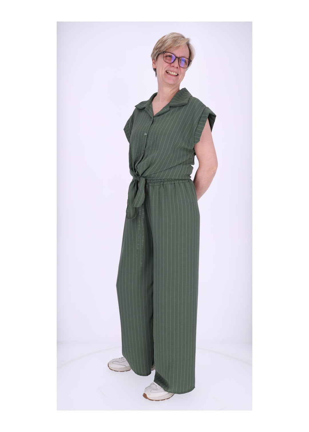 Splash of Color Damen Hose Nadelstreifen