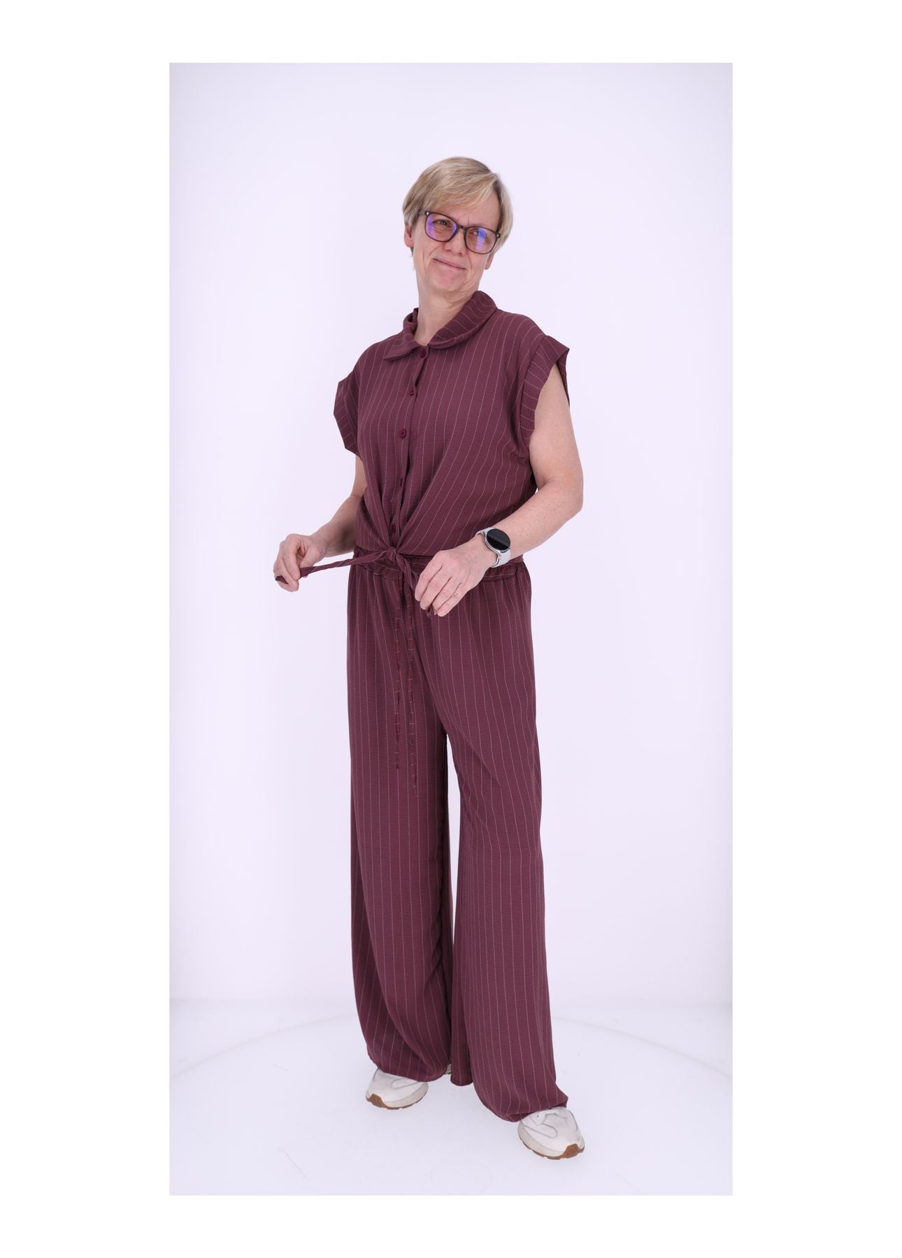 Damen Hose Sommerqualität Nadelstreifen