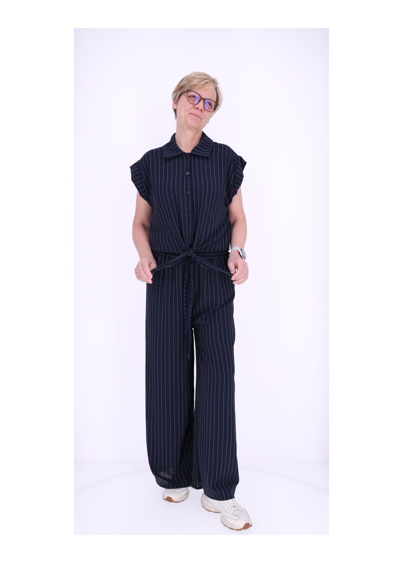 Damen Hose Sommerqualität Nadelstreifen