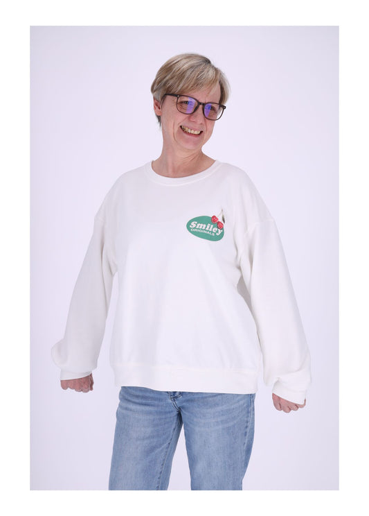 Damen Sweatshirt Print Kirschen
