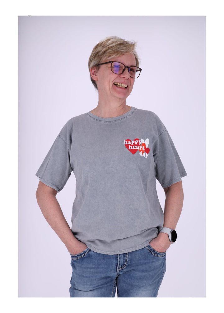 Splash of Color Damen T-Shirt Herzprint