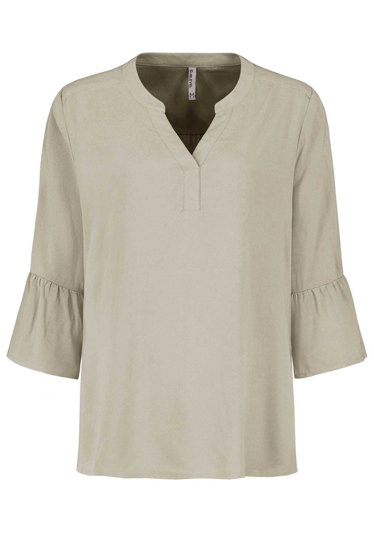DamenDOB Bluse, 3/4 Ärmel mit Volant,