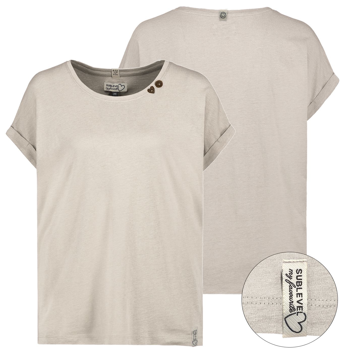 Damen DOB Shirt, weit, Rundhals mit Blend