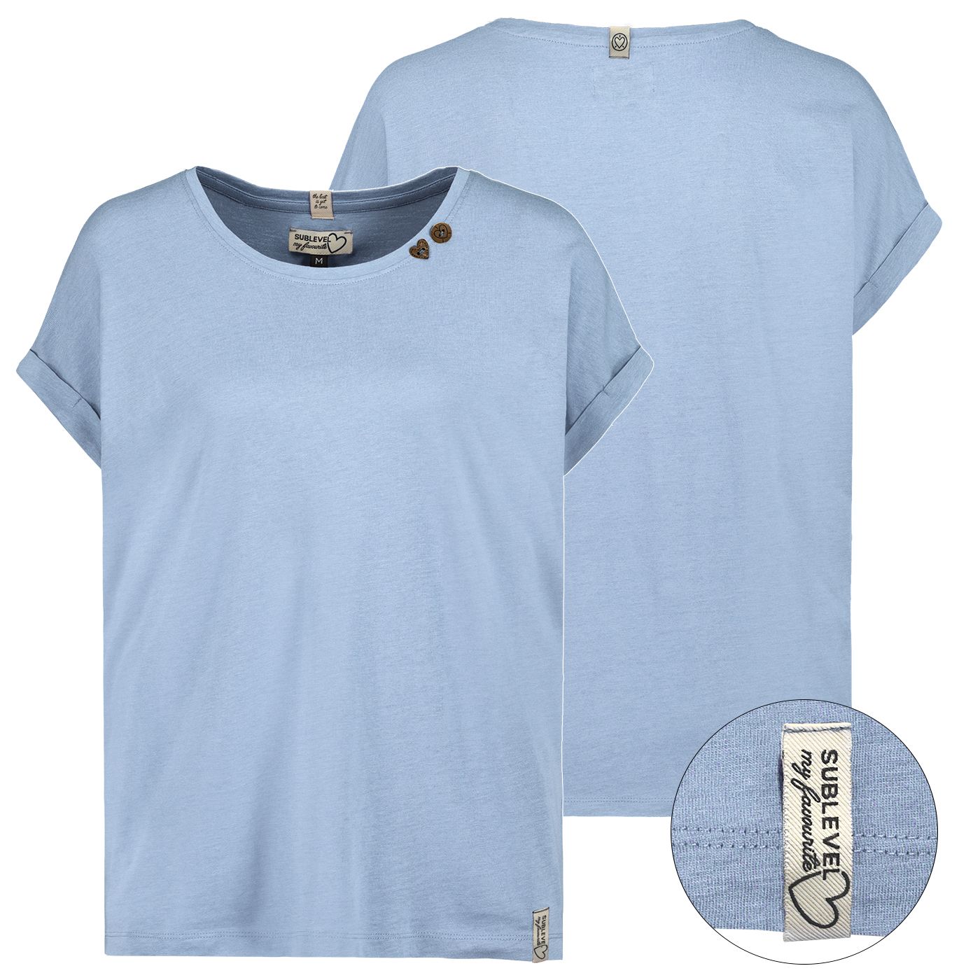Damen DOB Shirt, weit, Rundhals mit Blend