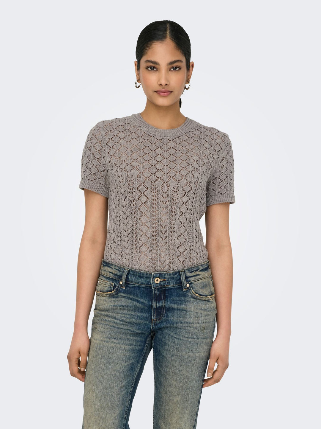 Damen ONLSAGA LIFE SS O-NECK CC KNT Fungi
