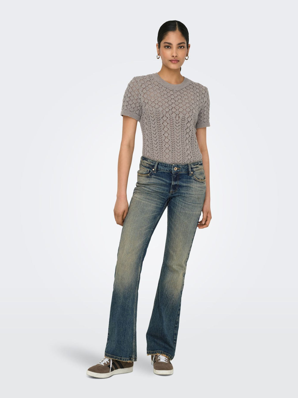 Damen ONLSAGA LIFE SS O-NECK CC KNT Fungi
