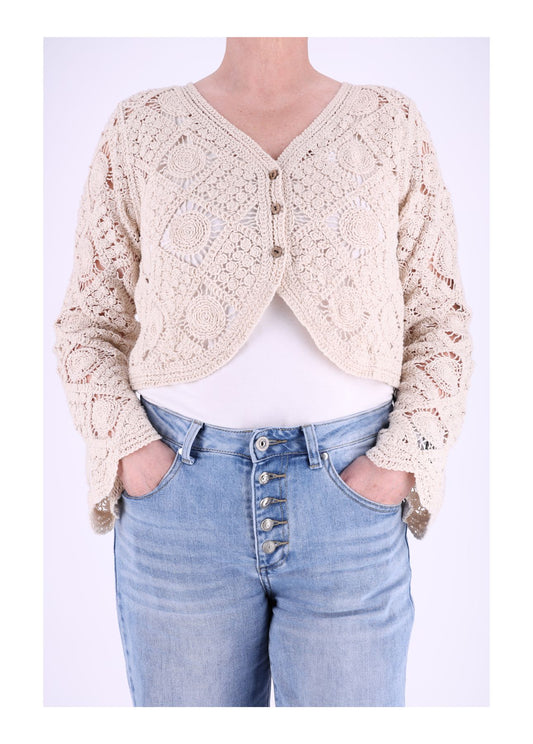Bolerojacke Damen Häkeloptik