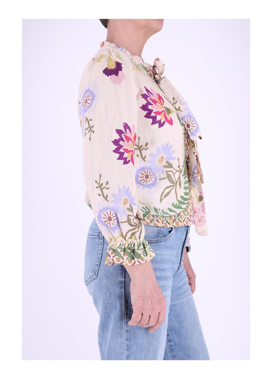 Blusenjacke zum binden Print