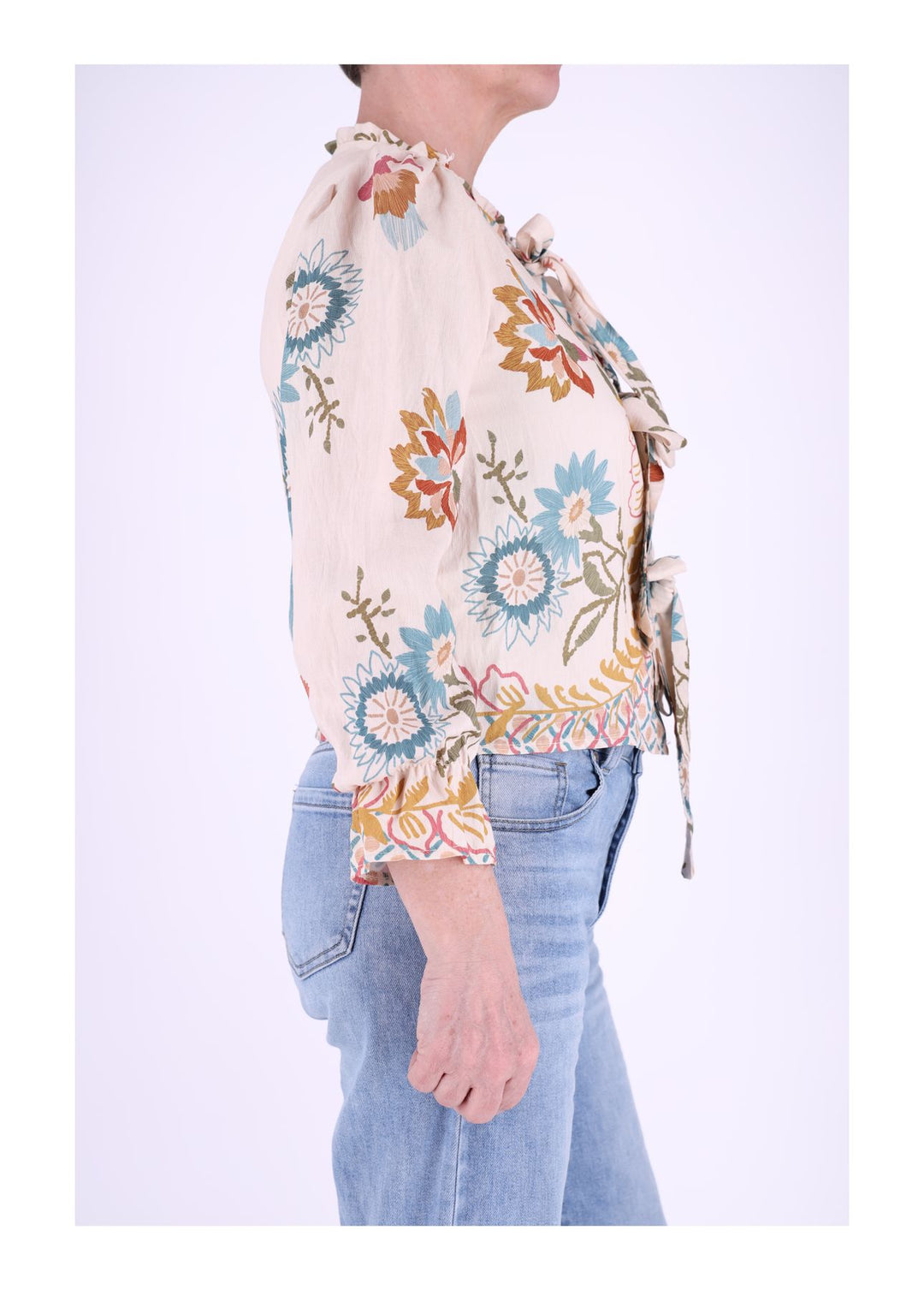 Blusenjacke zum binden Print