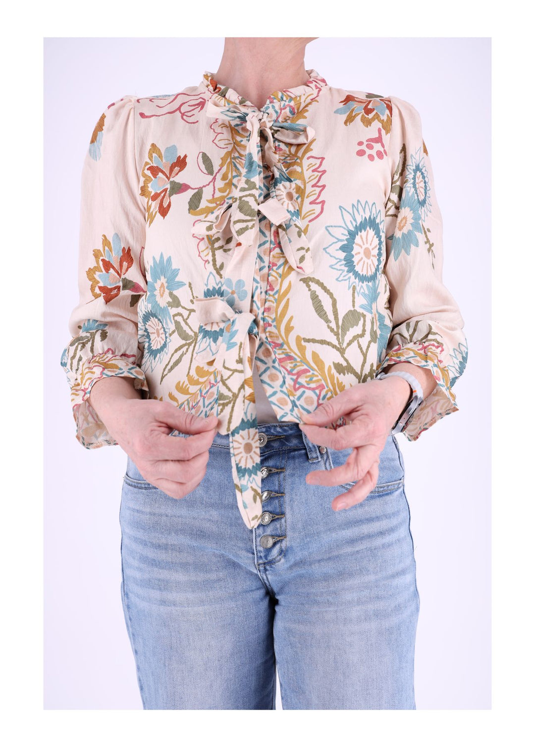 Blusenjacke zum binden Print