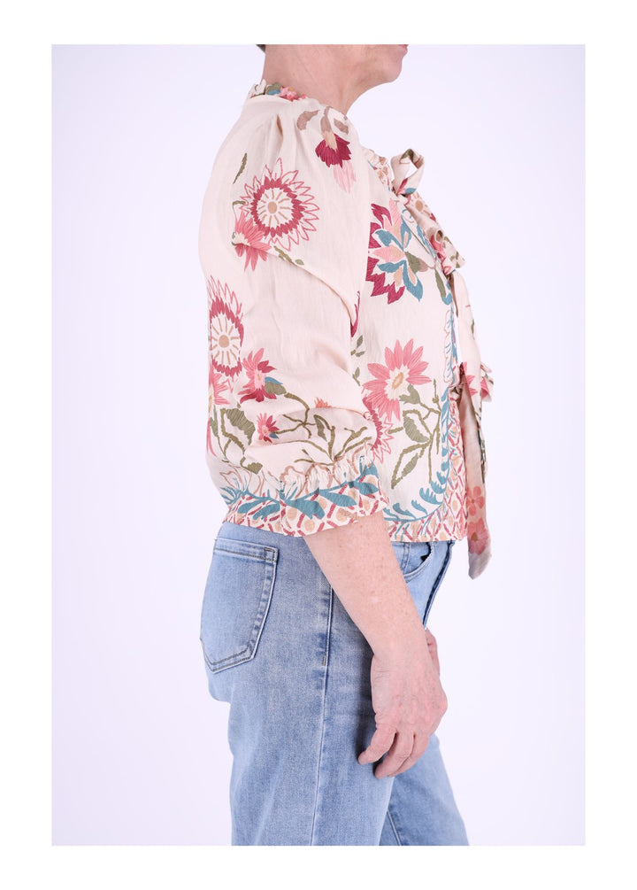 Blusenjacke zum binden Print