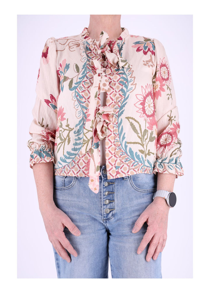 Blusenjacke zum binden Print