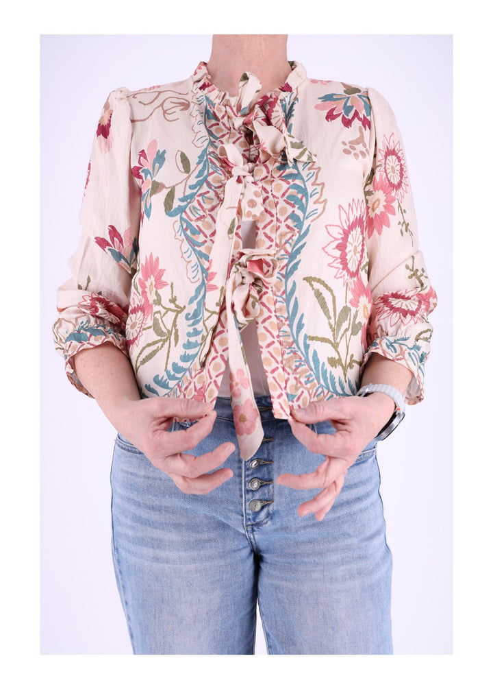 Blusenjacke zum binden Print