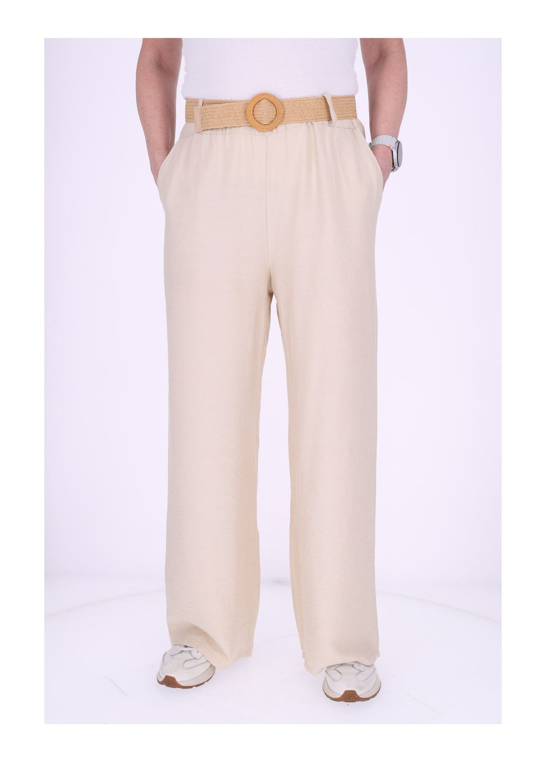 Splash of Color Damen Sommerhose mit Gürtel