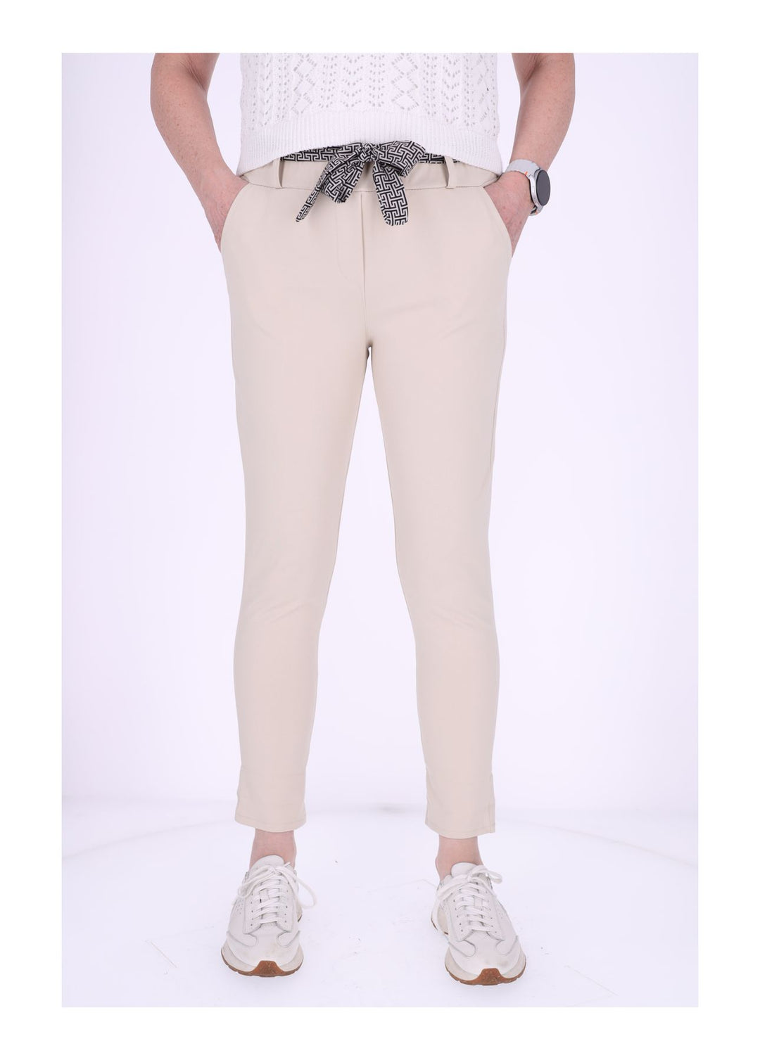 Damen Hose Splash of Color mit Gürtel