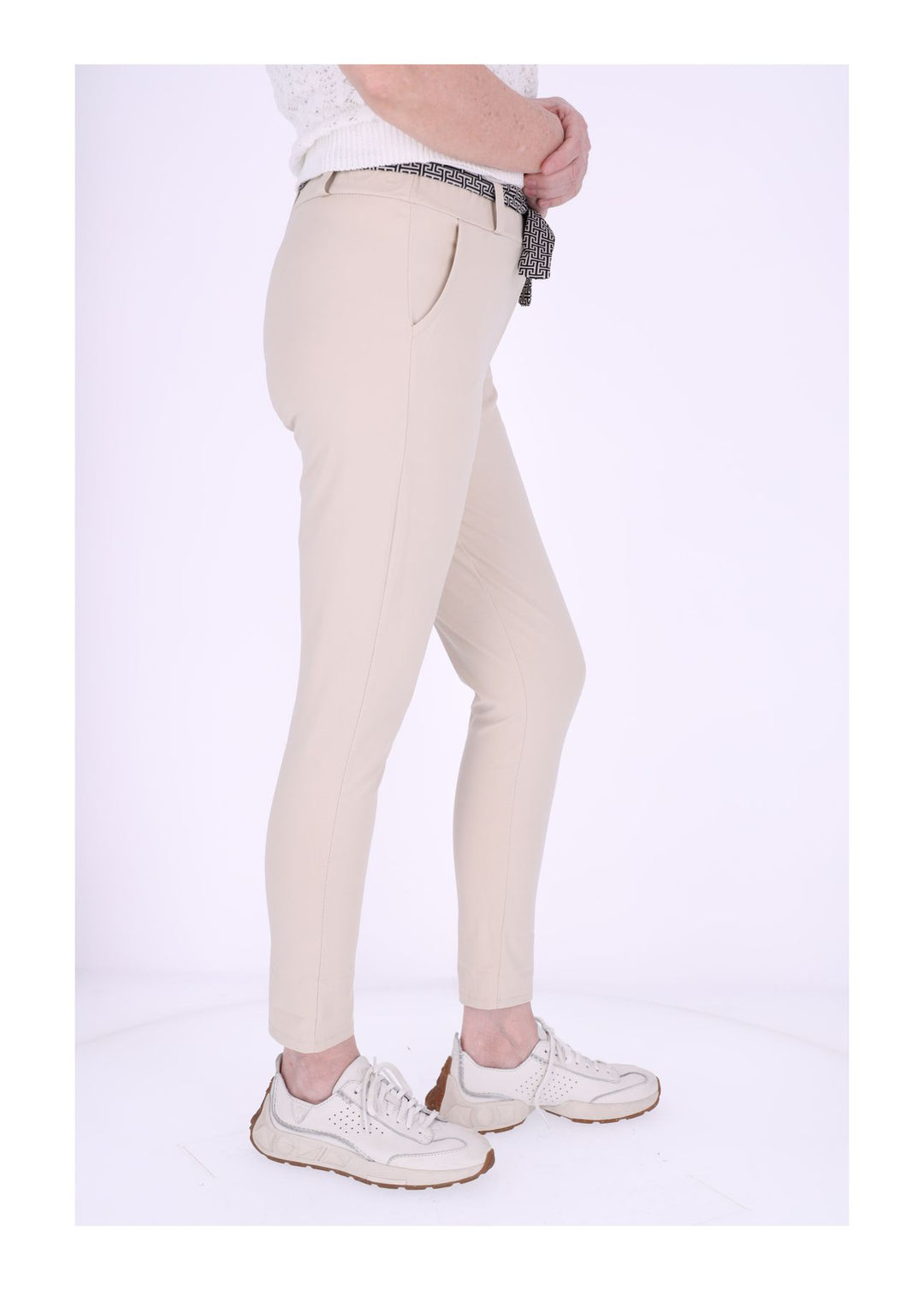 Damen Hose Splash of Color mit Gürtel