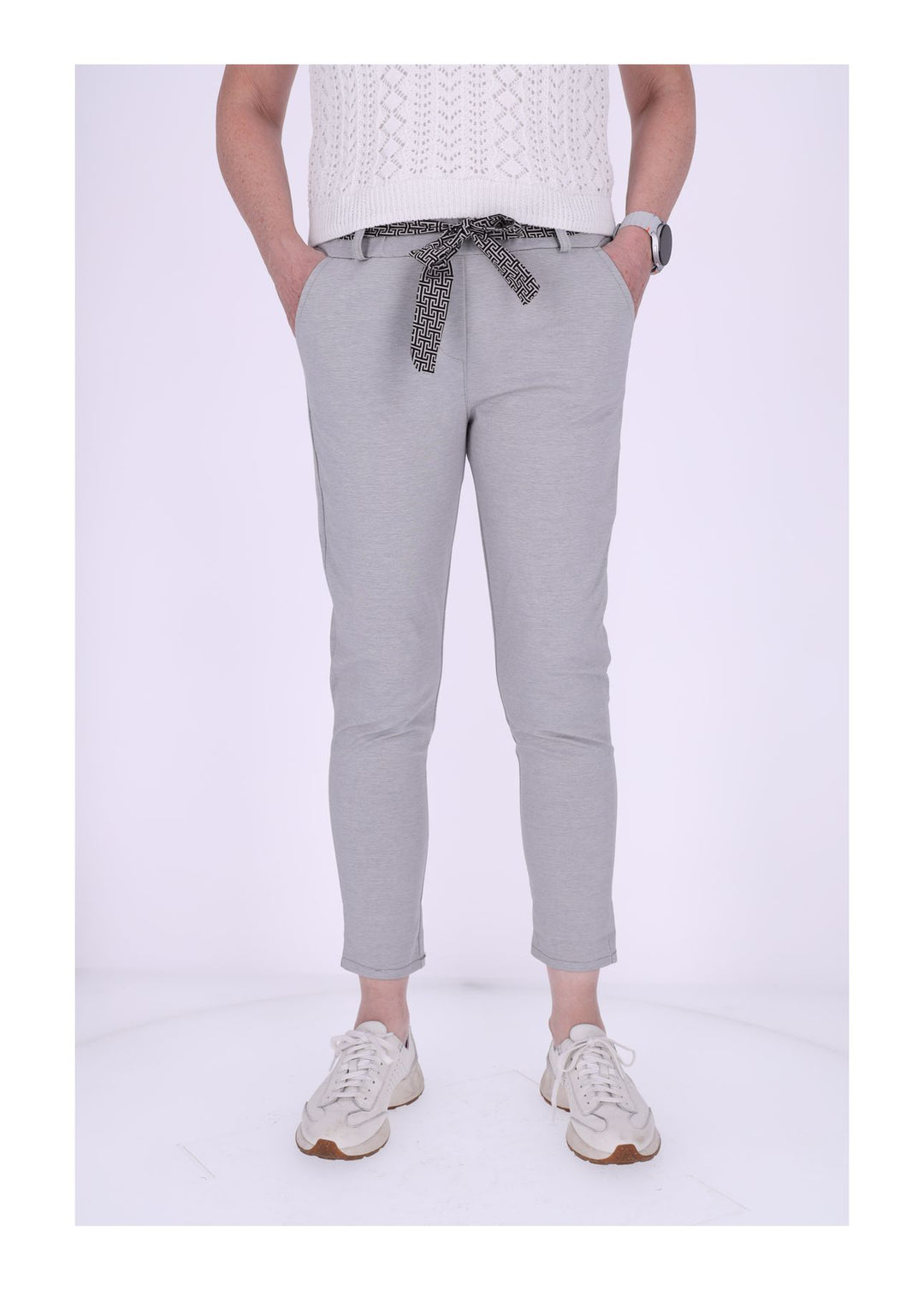 Damen Hose Splash of Color mit Gürtel