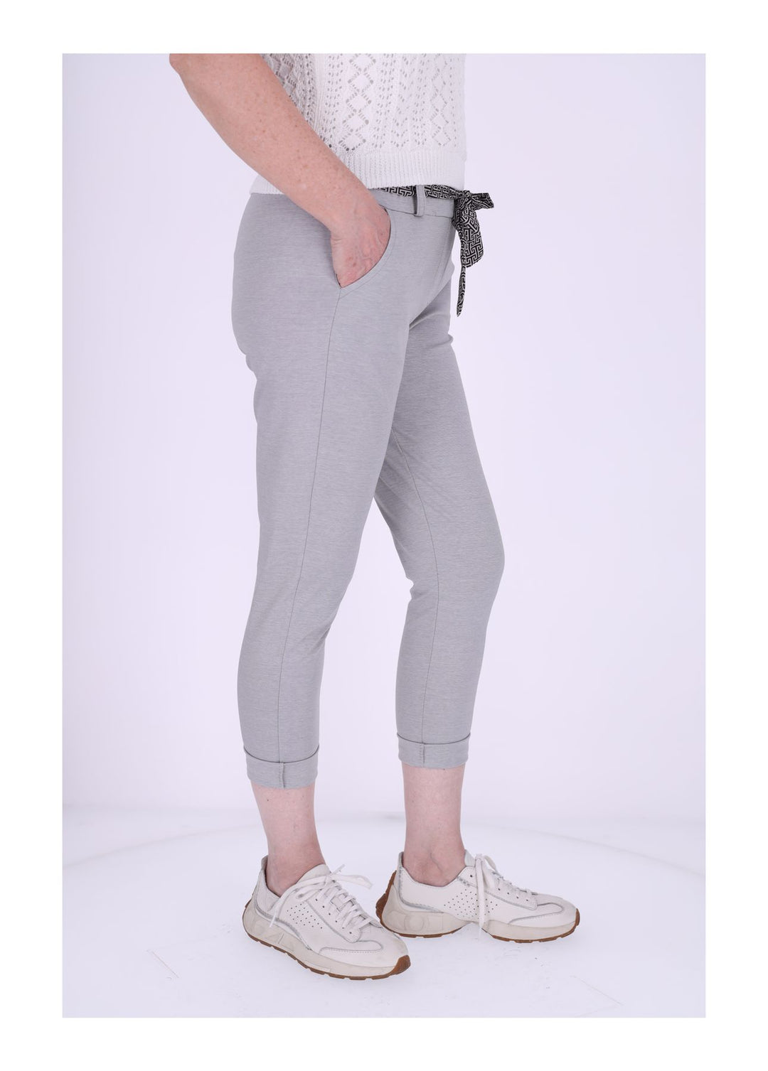 Damen Hose Splash of Color mit Gürtel