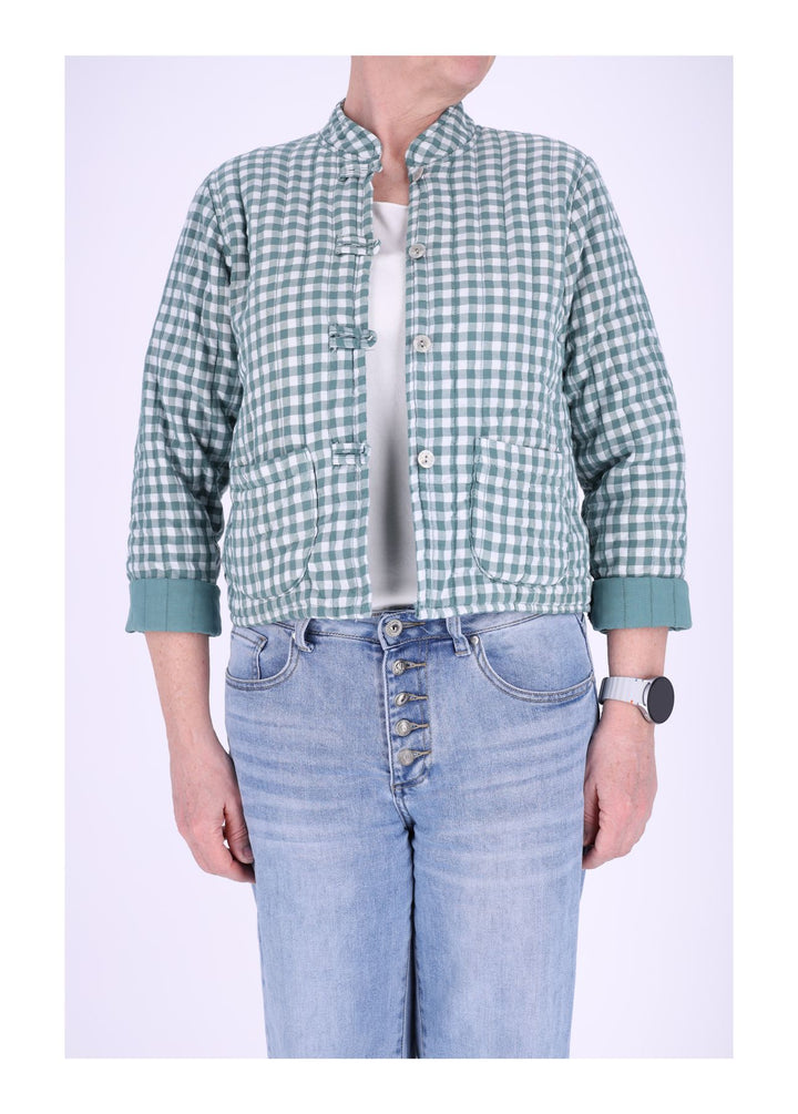 Damen Sweatjacke Stepp kleines Karo