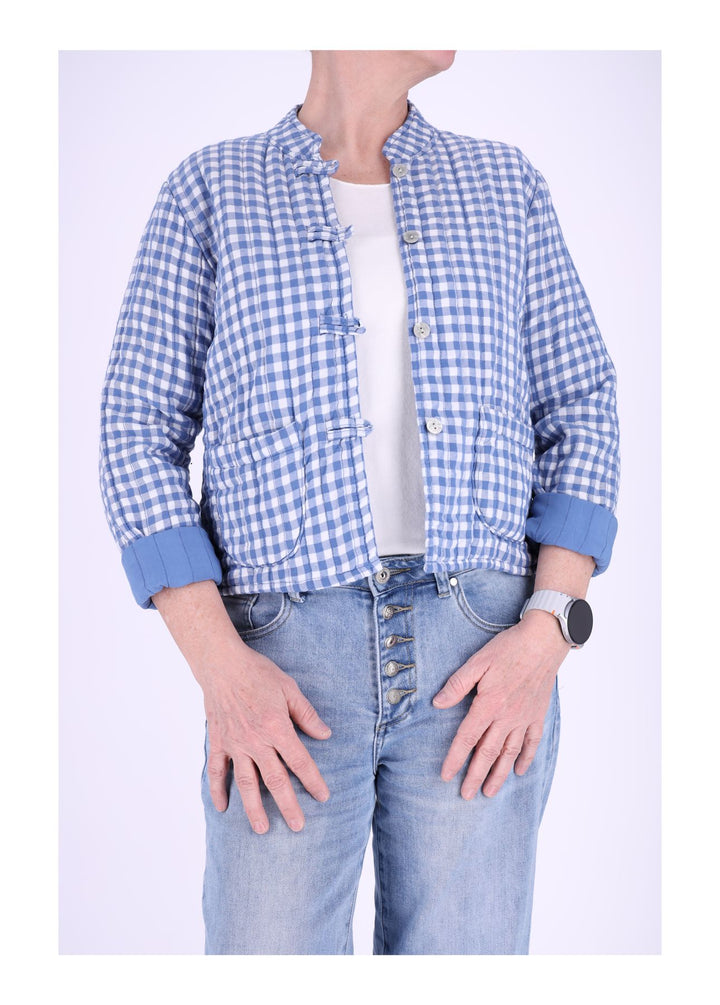 Damen Sweatjacke Stepp kleines Karo