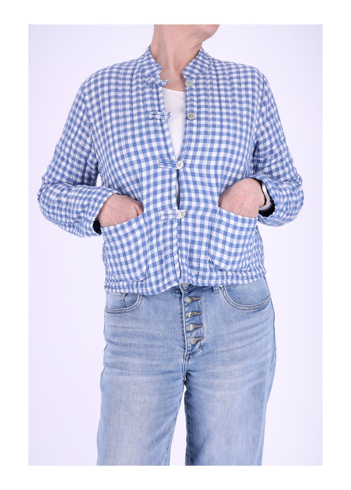 Damen Sweatjacke Stepp kleines Karo