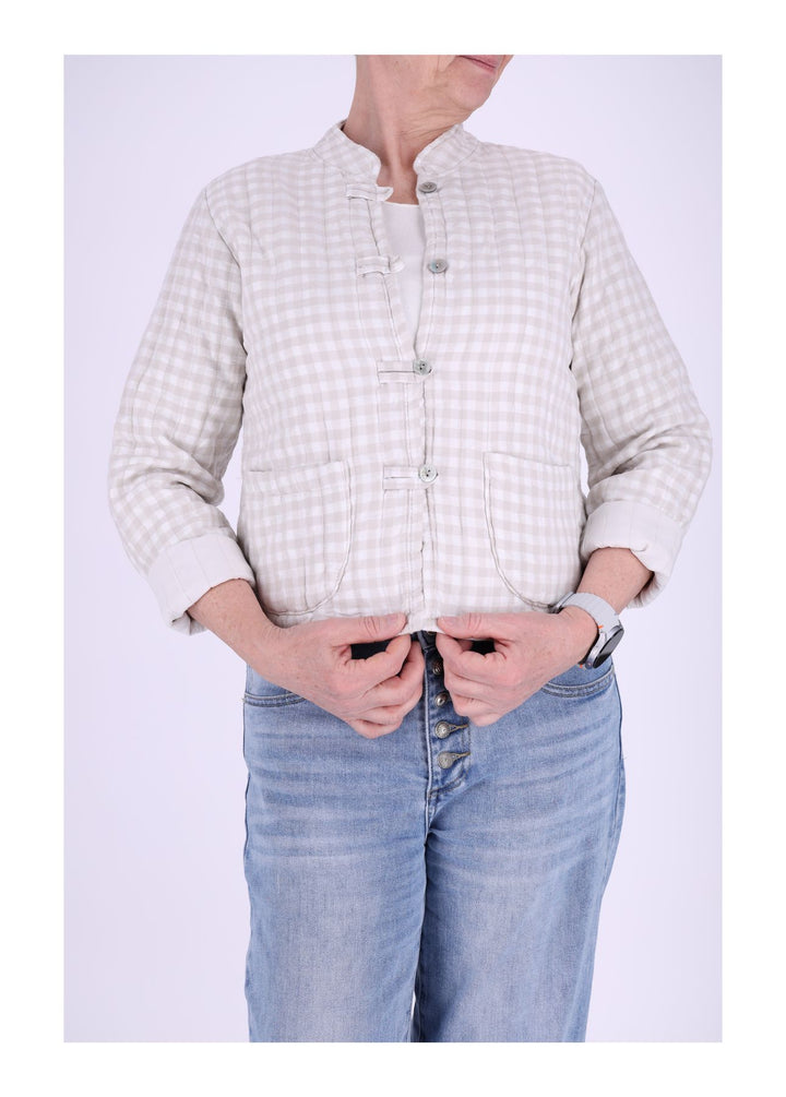 Damen Sweatjacke Stepp kleines Karo