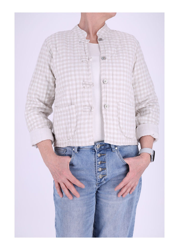 Damen Sweatjacke Stepp kleines Karo