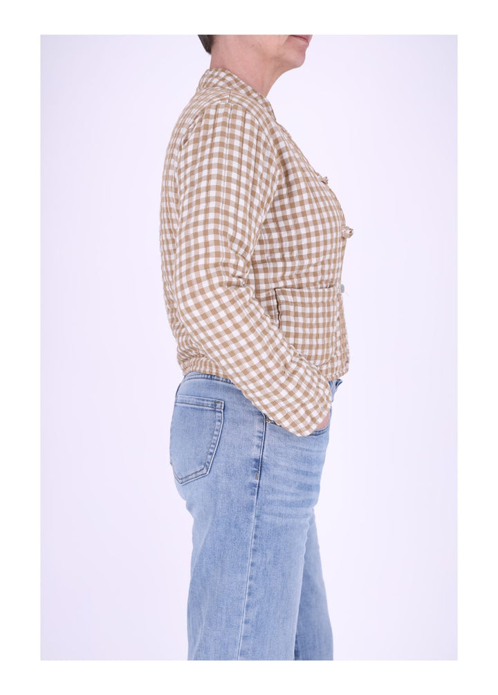 Damen Sweatjacke Stepp kleines Karo