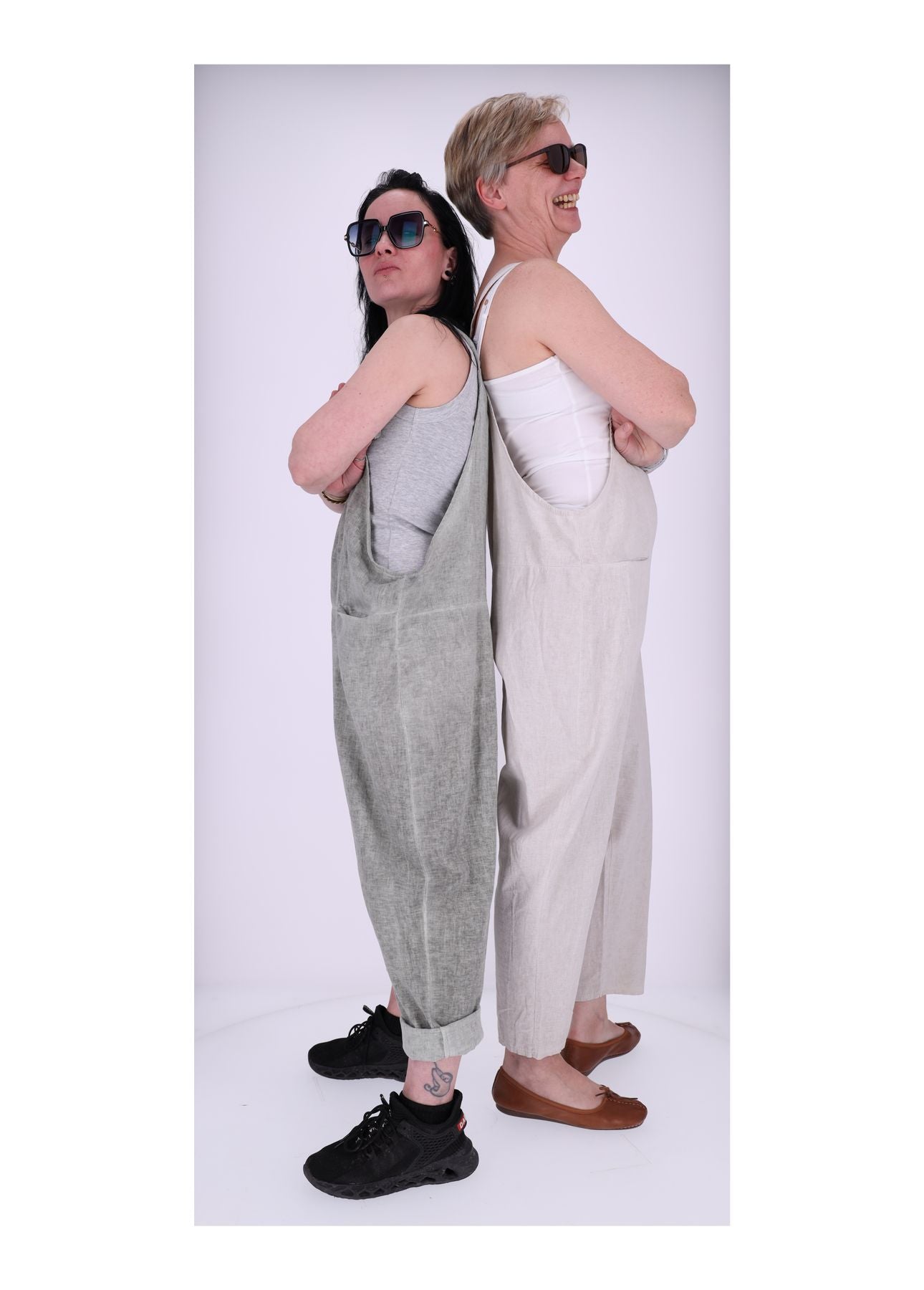 Latzhose Damern Leinen