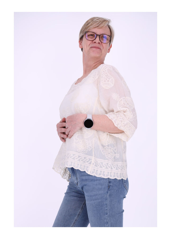 T-Shirt Damen Stickerei