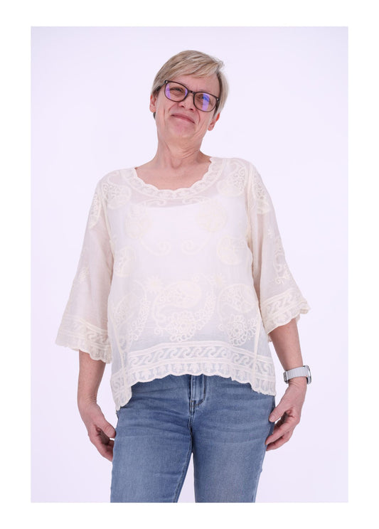 T-Shirt Damen Stickerei