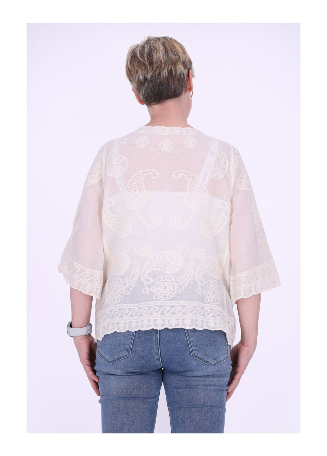 T-Shirt Damen Stickerei