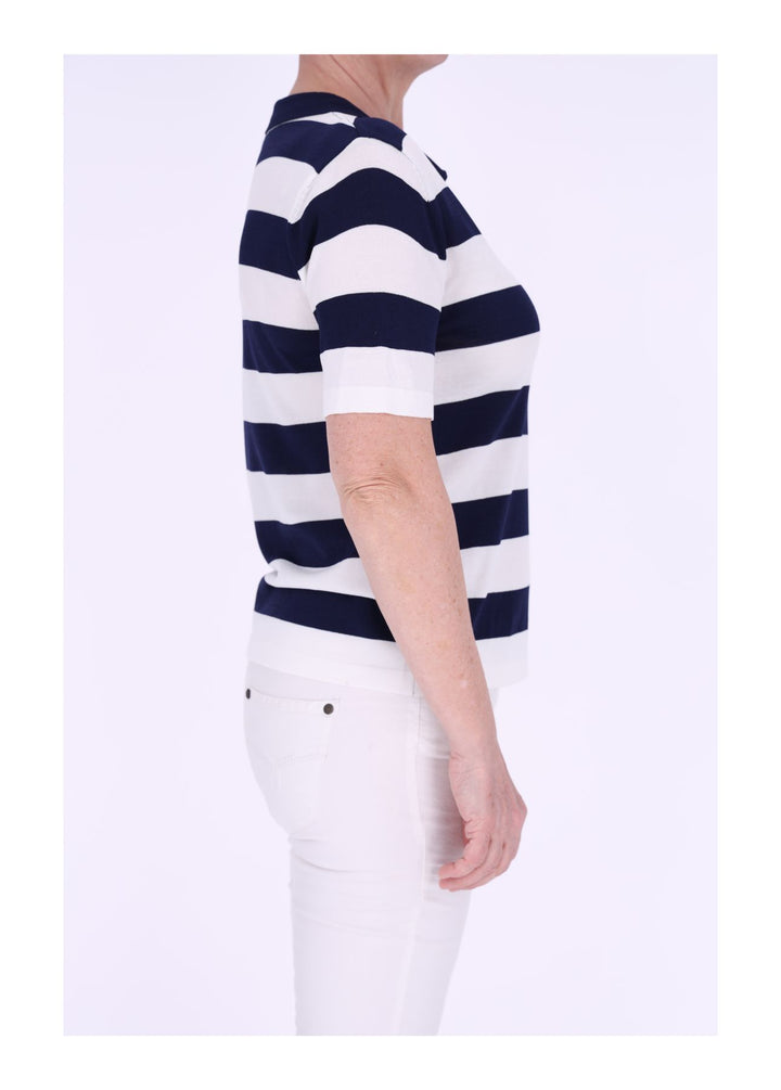 Damen Poloshirt Blockstreifen Splash of Color