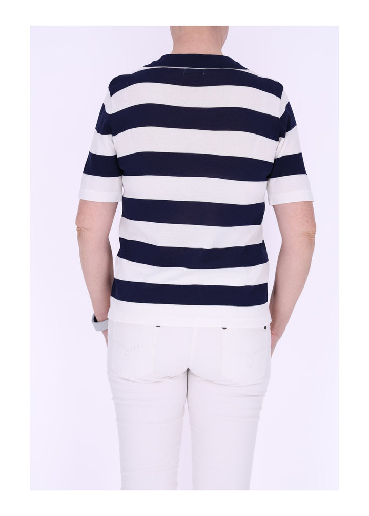 Damen Poloshirt Blockstreifen Splash of Color
