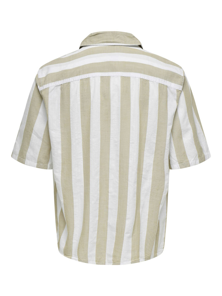 Herren ONSTES RLX CTN SLUB STRIPE SS SHIRT