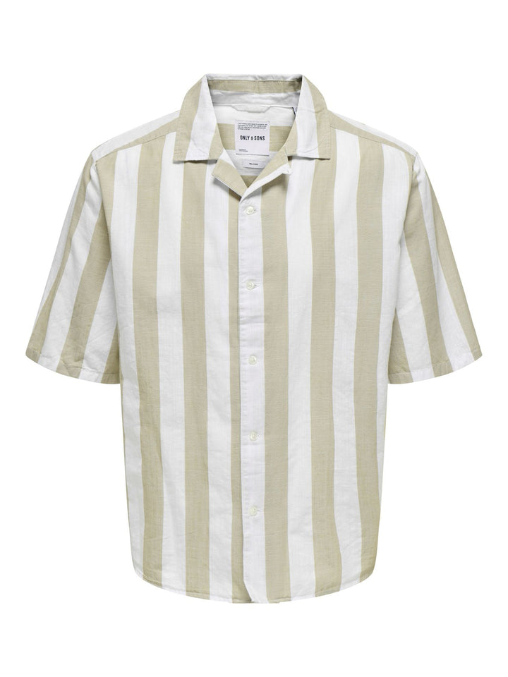 Herren ONSTES RLX CTN SLUB STRIPE SS SHIRT