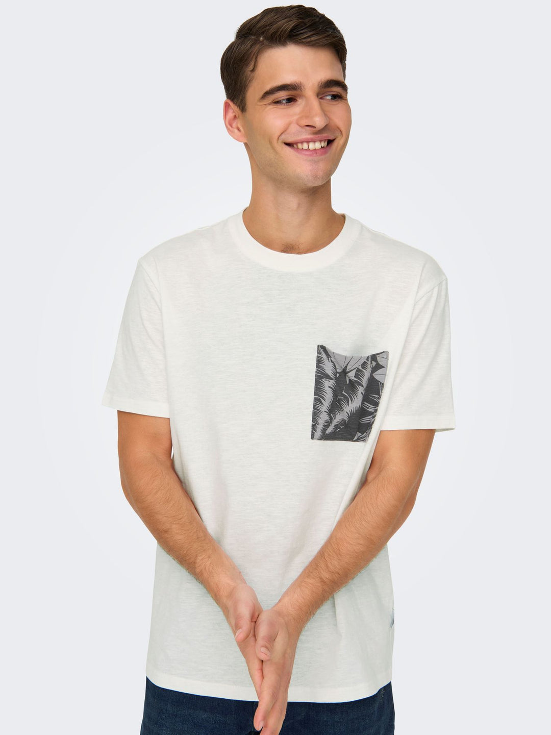 Herren ONSPERRY LIFE REG LEAF SS POCKETTEE