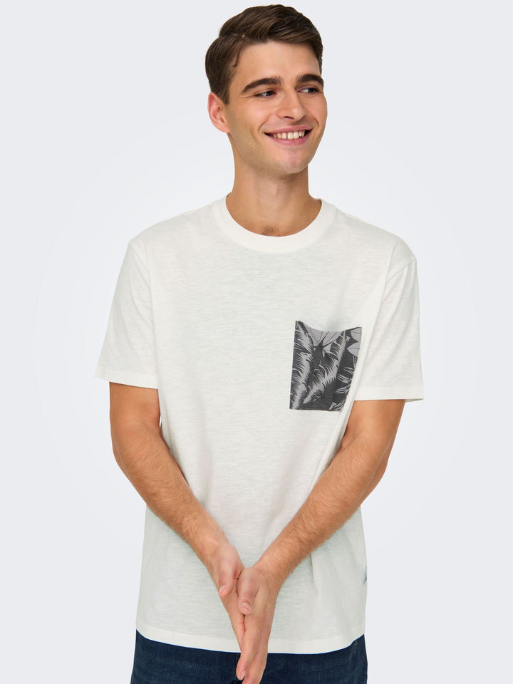 Herren ONSPERRY LIFE REG LEAF SS POCKETTEE