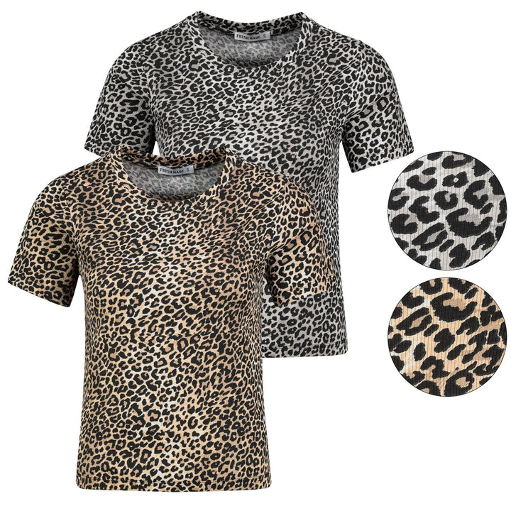 Authentic Style Damen T-Shirt Leoprint