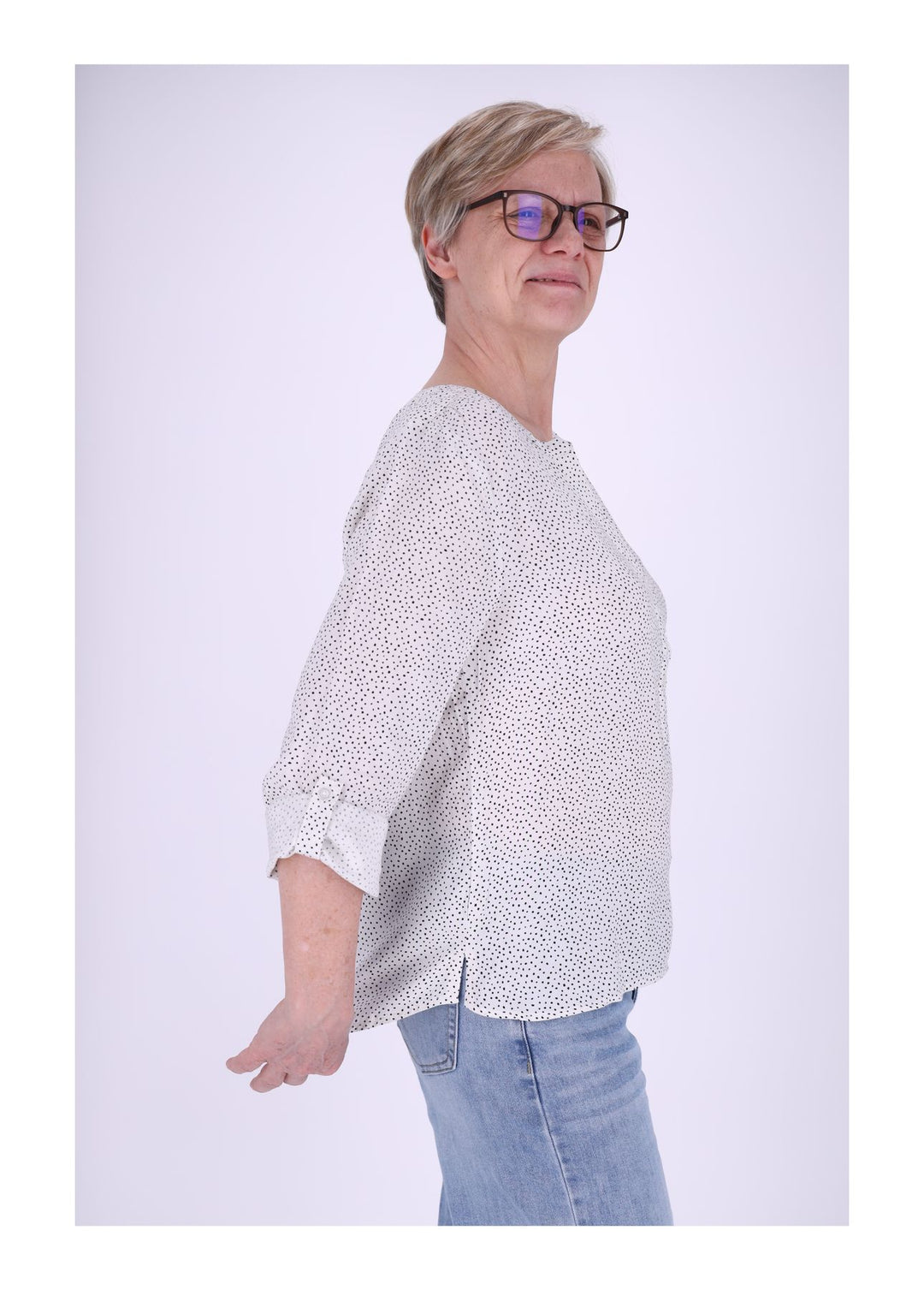 Schlupfbluse Punkte-Print