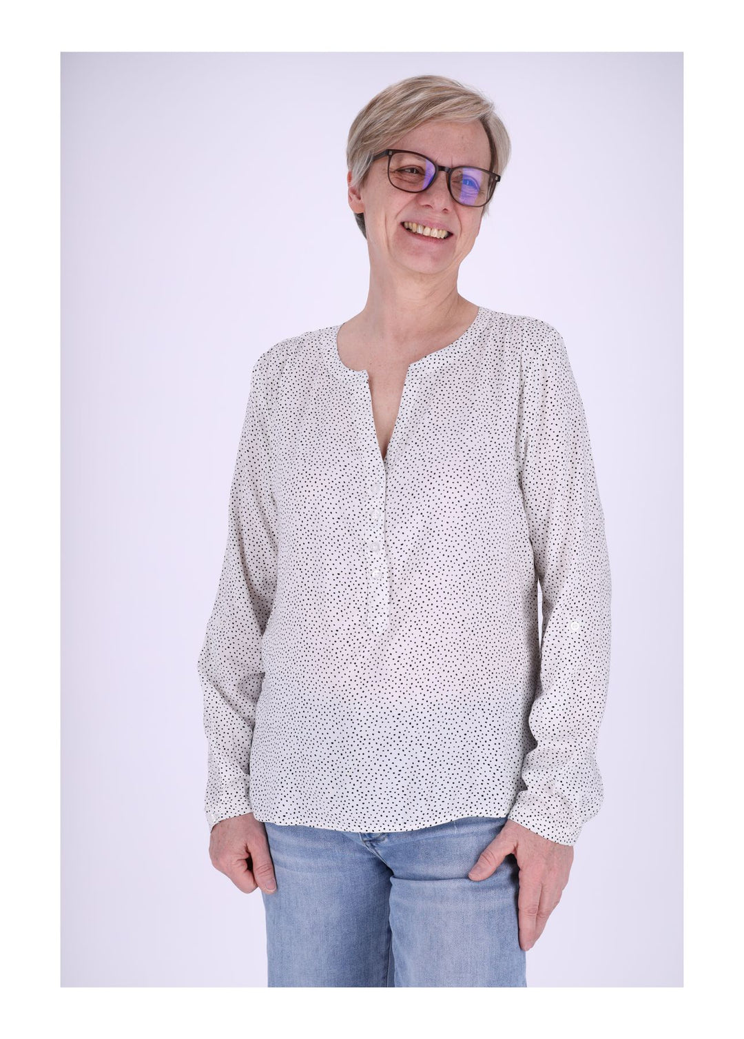 Schlupfbluse Punkte-Print